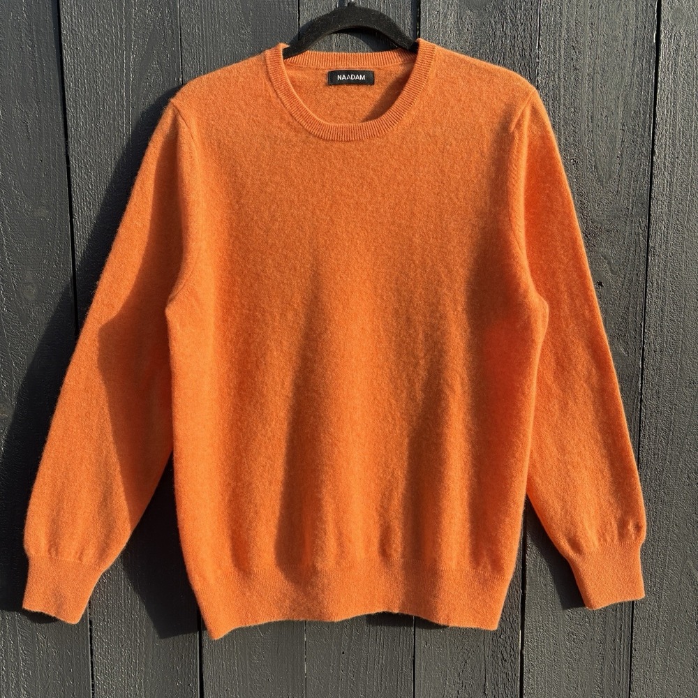 NAADAM Cashmere Crewneck Sweater XL Minimalist Heritage Long Sl Capsule Pumpkin